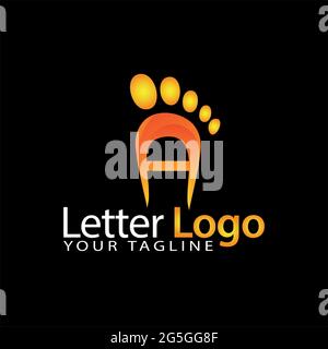 Eine Fuß-Logo-Vorlage, Stock-Logo-Vorlage Stock Vektor