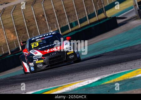 Sao Paulo, Sao Paulo, Brasilien. Juni 2021. 13 RODRIGO BAPTISTA, von Cobra Racing, in Aktion während der 1. Etappe der TCR South America Touring Car Championship 2021, auf der Interlagos Rennstrecke in Sao Paulo, Brasilien, an diesem Sonntag (26) Credit: Paulo Lopes/ZUMA Wire/Alamy Live News Stockfoto