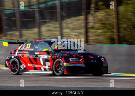 Sao Paulo, Sao Paulo, Brasilien. Juni 2021. 55 GEICEL ANDRADE, von MC Tubarao, in Aktion während der 1. Etappe der TCR Südamerika Tourenwagen Meisterschaft 2021, auf Interlagos Schaltung in Sao Paulo, Brasilien, an diesem Sonntag (26) Quelle: Paulo Lopes/ZUMA Wire/Alamy Live News Stockfoto