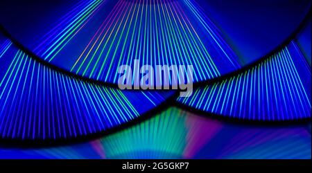 Abstraktes Regenbogenlicht reflektiert auf cd-Oberfläche Stockfoto