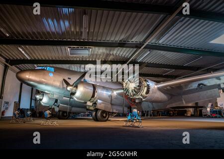 Die letzte bestehende Focke Wulf FW200 'Condor' wurde nach fast 20 Jahren Restaurierung in Bremen fertiggestellt. Stockfoto