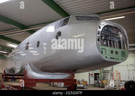 Die letzte bestehende Focke Wulf FW200 'Condor' wurde nach fast 20 Jahren Restaurierung in Bremen fertiggestellt. Stockfoto