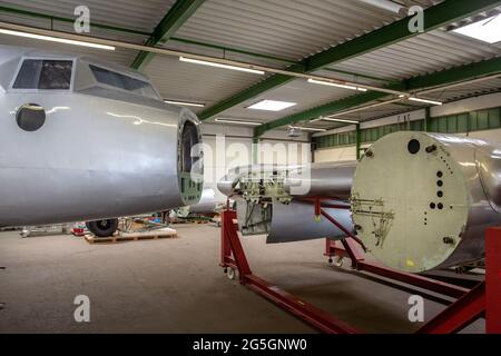 Die letzte bestehende Focke Wulf FW200 'Condor' wurde nach fast 20 Jahren Restaurierung in Bremen fertiggestellt. Stockfoto