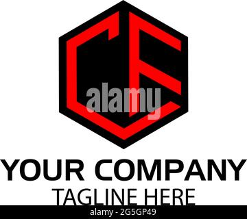 CF Stock Logo mit dem Buchstaben, flaches Design. CF-Monogramm Stock Vektor