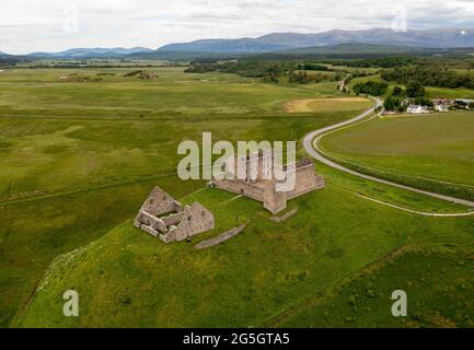 Luftaufnahme der Ruthven Barracks, Kingussie, Schottland. Stockfoto