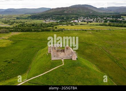 Luftaufnahme der Ruthven Barracks, Kingussie, Schottland. Stockfoto