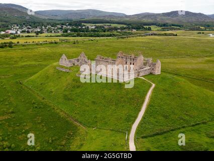 Luftaufnahme der Ruthven Barracks, Kingussie, Schottland. Stockfoto