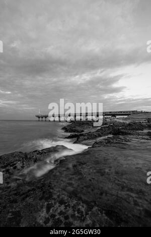 Shark Rock Pier in Port Elizabeth, Südafrika Stockfoto