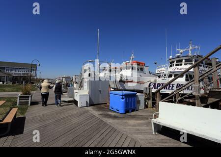 Charter Fischerboote Captree State Park Long Island New York Stockfoto