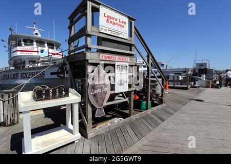 Charter Fischerboote Captree State Park Long Island New York Stockfoto