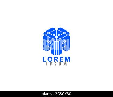 Isometrischer 3d-Typ, dreidimensionales Alphabet Stock Vektor