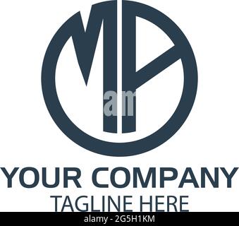 Creative Letter MA für Technologie-Logo Stock Vektor