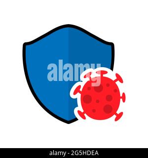 Symbol für Coronavirus-Schutz. Vektorgrafik auf weißem Hintergrund Stock Vektor