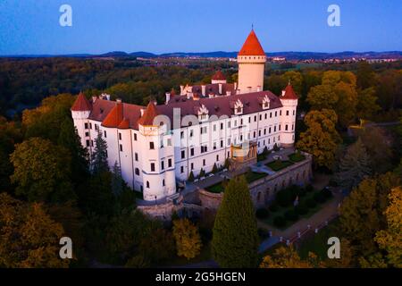 Mittelalterliche Burg Konopiste in Tschechien Stockfoto