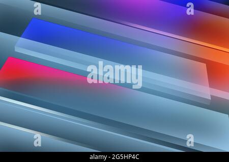 Abstrakte 3d-Boxen Hintergrund, moderne Technologie Hintergrund. 3d-Illustration Stockfoto