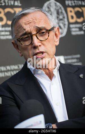 Benevento, Italien. Juni 2021. Bruno Barbieri durante BCT - Festival Nazionale del Cinema e della Televisione 2021, Intervista in Benevento, Italia, 27 giugno 2021 Credit: Independent Photo Agency/Alamy Live News Stockfoto