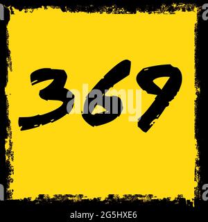 Geheimnisvoller 369-Nummern-Code Illustration Kunst Hintergrund Stockfoto