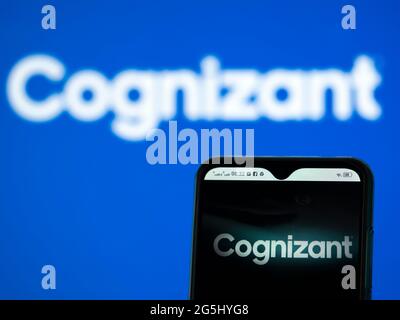 Ukraine. Juni 2021. In dieser Abbildung ist ein Logo der Cognizant Technology Solutions Corporation zu sehen, das auf einem Smartphone angezeigt wird. Kredit: Igor Golovniov/SOPA Images/ZUMA Wire/Alamy Live Nachrichten Stockfoto