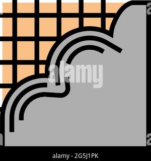 Vektorgrafik für Symbole für die Farbe des Betonbodens aus Gießen Stock Vektor