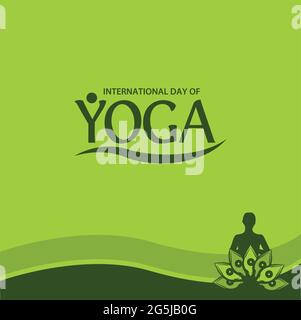 Yoga Meditation Logo Vektor Illustration isoliert auf schwarzem Hintergrund Stock Vektor