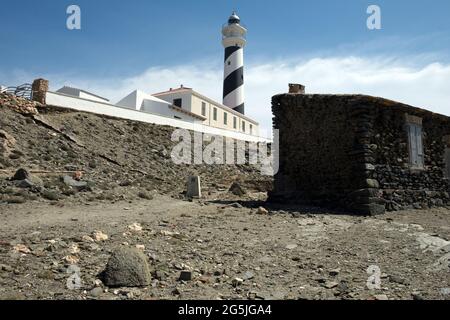 Leuchtturm Favaritx, Menorca, Balearen Stockfoto