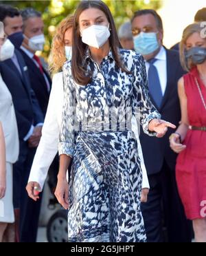 Madrid, Spanien. Juni 2021. Spanische Königin Letizia während des Wolrd Blindness Summit Madrid 2021 in Madrid am Montag, den 28. Juni 2021. Quelle: CORDON PRESS/Alamy Live News Stockfoto