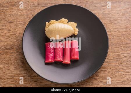 Köstliches Essen von Küchenchef Stephen Terry im Hardwick, Abergavenny, Wales. Bitte Kredit: Phillip Roberts Stockfoto