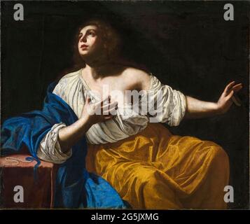 Artemisia Gentileschi (attrbuted to), Maria Magdalena Büßer, Malerei, um 1640 Stockfoto