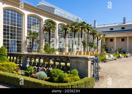 Renesancni Kvetna zahrada (17. stol., UNESCO), Kromeriz, Morava, Ceska republika / Renaissance Floral Garden, Kromeriz, UNESCO, Mähren, Tschechische republik Stockfoto