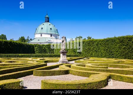 Renesancni Kvetna zahrada (17. stol., UNESCO), Kromeriz, Morava, Ceska republika / Renaissance Floral Garden, Kromeriz, UNESCO, Mähren, Tschechische republik Stockfoto
