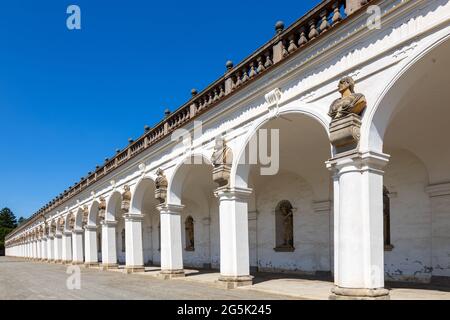 Renesancni Kvetna zahrada (17. stol., UNESCO), Kromeriz, Morava, Ceska republika / Renaissance Floral Garden, Kromeriz, UNESCO, Mähren, Tschechische republik Stockfoto
