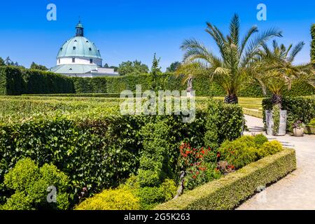 Renesancni Kvetna zahrada (17. stol., UNESCO), Kromeriz, Morava, Ceska republika / Renaissance Floral Garden, Kromeriz, UNESCO, Mähren, Tschechische republik Stockfoto