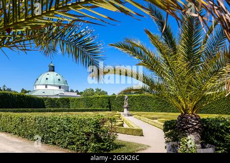 Renesancni Kvetna zahrada (17. stol., UNESCO), Kromeriz, Morava, Ceska republika / Renaissance Floral Garden, Kromeriz, UNESCO, Mähren, Tschechische republik Stockfoto