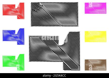 Fond du Lac und Eau Claire County, State of Wisconsin (U.S. County, United States of America, US) Kartenvektordarstellung, Skizzenkarte Stock Vektor Fond du Lac und Eau Claire County, State of Wisconsin (U.S. County, United States of America, US) Kartenvektordarstellung, Skizzenkarte Stock Vektor