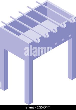 Symbol für Grillgeräte isometrischer Vektor. Barbecue-Grill. Grillparty-Tool Stock Vektor