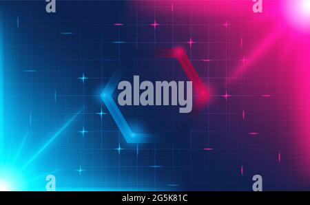 Futuristisches Hexagon HUD abstracts.Future Theme Concept background.Vector und Illustration Stock Vektor