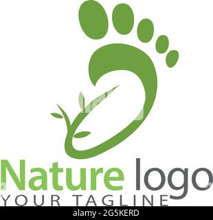 Natur Fuß Logo Vorlage, Stock Logo Vorlage Stock Vektor
