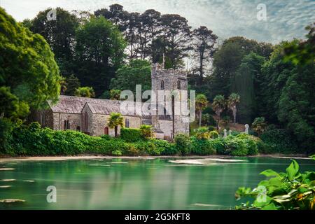 St nur in Roseland Kirche, Truro Stockfoto