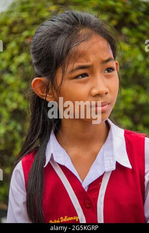 Schulkinder, in der Stadt Medan Stockfoto