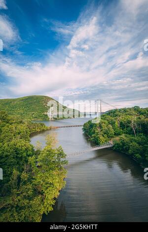 Bear Mountain Bridge, über den Hudson River, New York Stockfoto