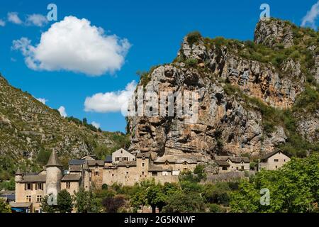 Le Rozier, Gorge du Tarn, Parc National des Cevennes, Nationalpark Cevennes, Lozère, Languedoc-Roussillon, Ozzitanie, Frankreich, Europa Stockfoto