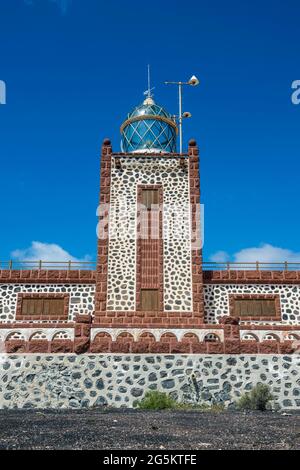 Entallada Leuchtturm, Fuerteventura, Kanarische Inseln, Spanien, Europa Stockfoto