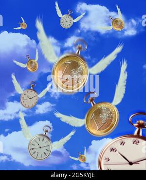 Zeit ist Geld, symbolisches Bild Stockfoto