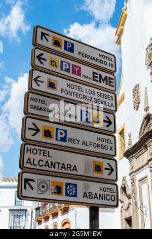 hotelss, Sevilla, Andalusien, Spanien, Europa Stockfoto
