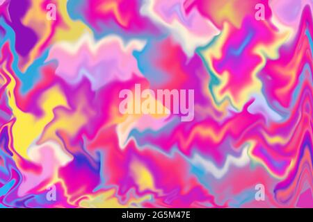 Lebendige rosa und lila Farbtöne Aquarell Malerei auf nassem Papier Textur für abstrakten Hintergrund Stockfoto