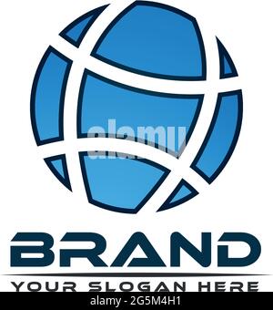 Design-Vorlage für Globe-Logo Stock Vektor