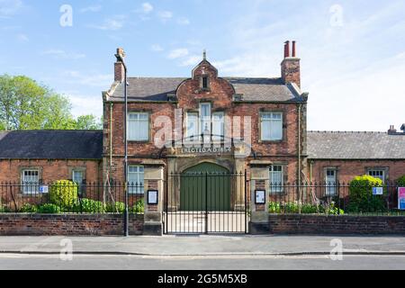 Eintritt zum Workhouse Museum, Allhlowgate, Ripon, North Yorkshire, England, Vereinigtes Königreich Stockfoto