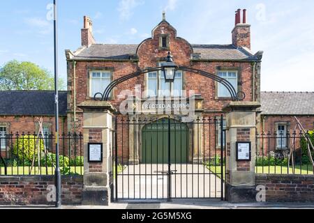 Eintritt zum Workhouse Museum, Allhlowgate, Ripon, North Yorkshire, England, Vereinigtes Königreich Stockfoto