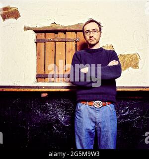 James Mercer Musiker und Lead-Sänger der Shins, fotografiert backstage an der Borderline, 12. Februar 2003 , London England. Stockfoto