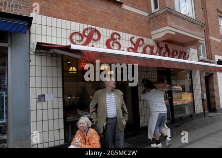 Kopenhagen/Dänemark/ 16. September 2015  Rüde aus Mogens Nielsen Kreaturslageri liefert Fleisch in der berühmten dänischen Metzgerei P.E.Metzgerei (Phot Stockfoto